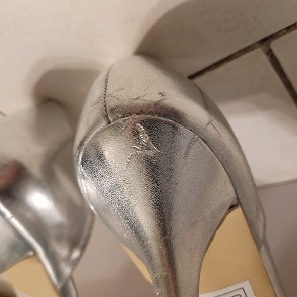 David's Bridal Silver Desi Heels size 8.5 - Picture 3 of 5